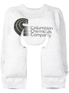 Comme Des Garçons Cut-out Printed Sweater - Grey