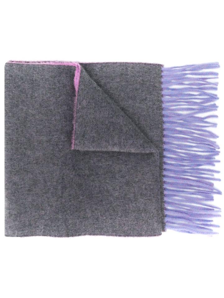 N.peal Double Face Cashmere Scarf - Grey