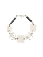 Chanel Pre-owned 1997 Interlocking Cc Chain Bracelet - Silver