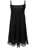 Marc Jacobs Embroidered Strappy Dress - Black