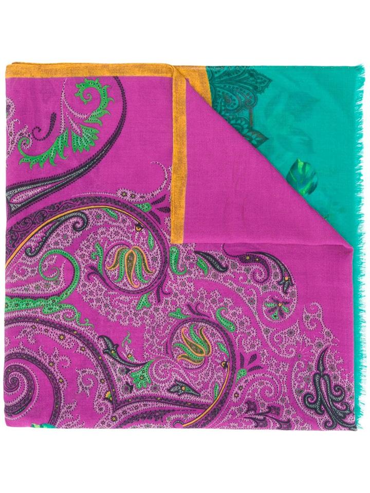 Etro Paisley-print Scarf - Pink