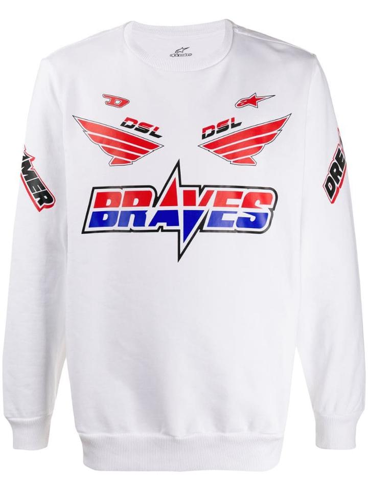Diesel Racer Print Sweatshirt - White