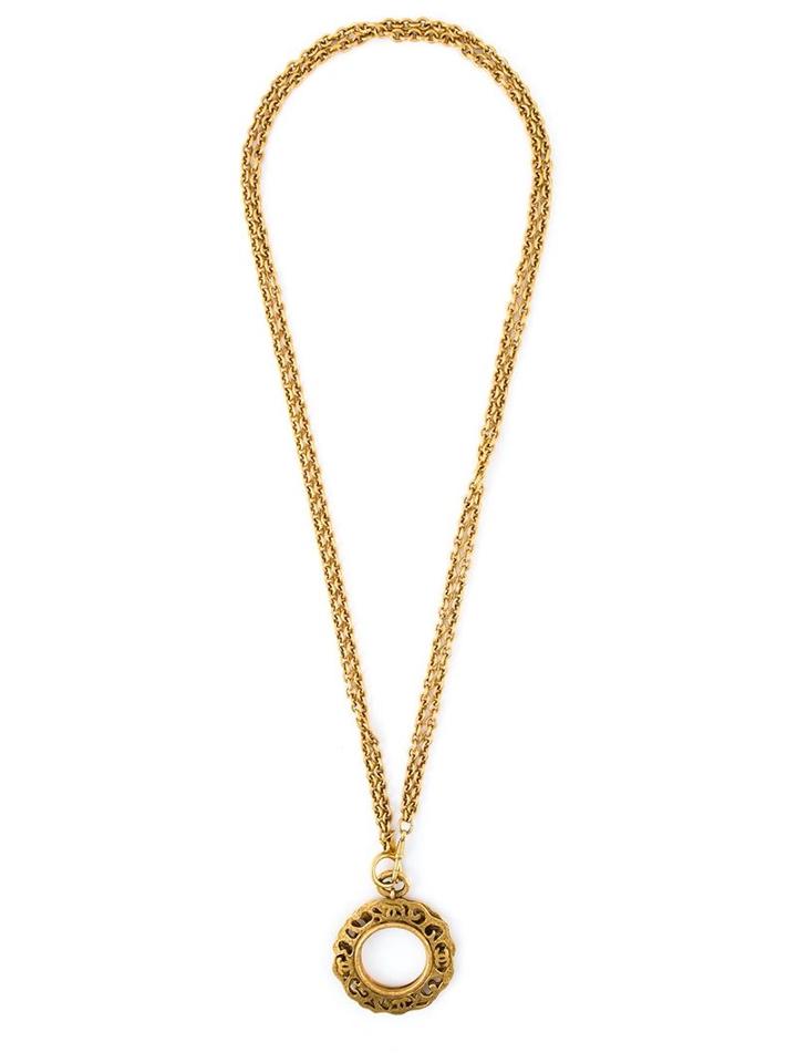 Chanel Vintage Cut-out Pendant Necklace