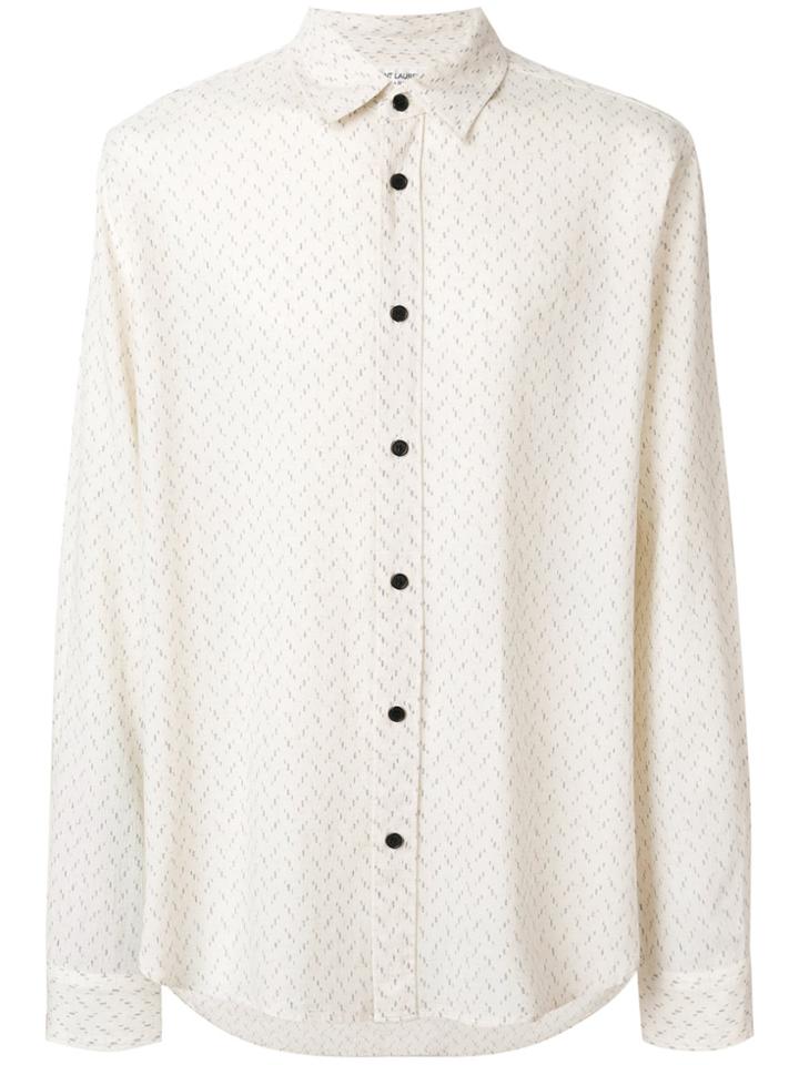 Saint Laurent Jacquard Shirt - Nude & Neutrals