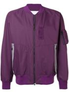 White Mountaineering Long Sleeved Bomber Jacket - Pink & Purple