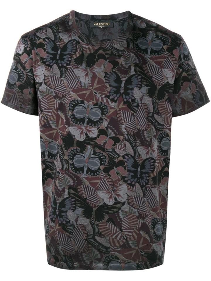Valentino 'rockstud Japanese Butterfly' T-shirt