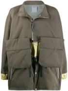 Poliquant Single-breasted Zipped Jacket - Grey