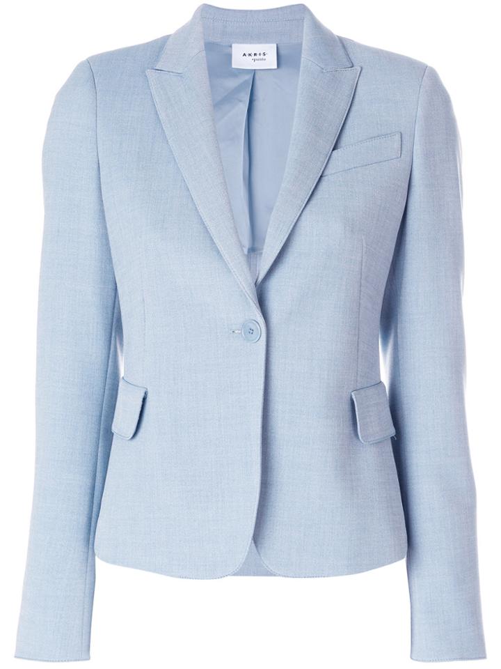 Akris Fitted Button Blazer - Blue