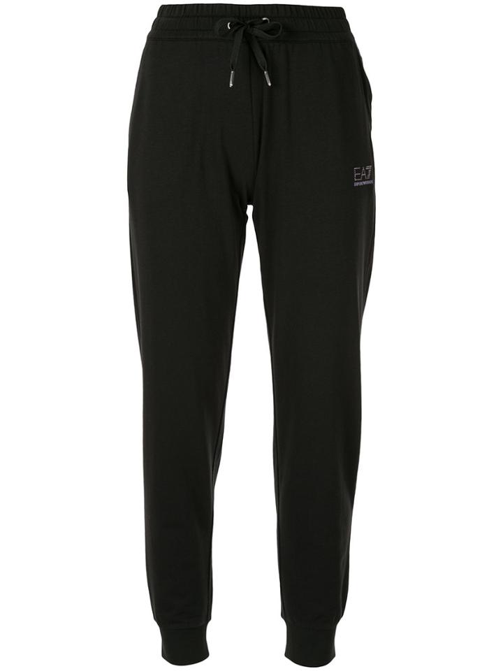 Ea7 Emporio Armani Logo Drawstring Track Trousers - Black