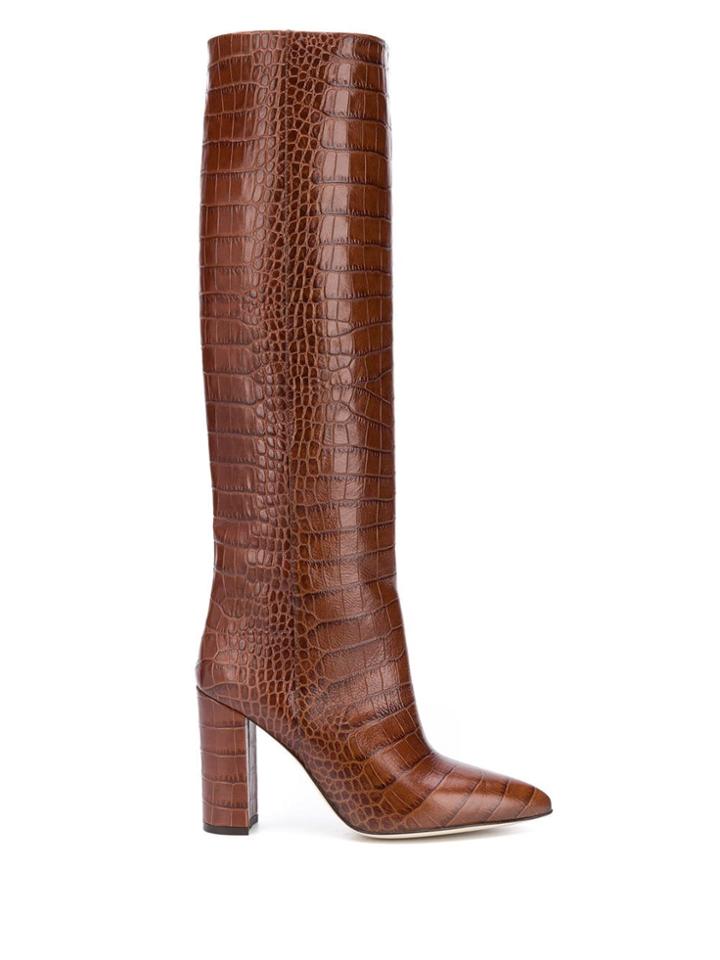 Paris Texas Moc Croco High Boots - Brown