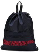 Calvin Klein 205w39nyc Embroidered Text Backpack - Blue