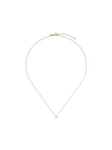 Kismet By Milka 14kt Rose Gold F Diamond Letter Necklace