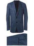 Etro Checked Suit, Men's, Size: 54, Blue, Silk/acetate/viscose/wool