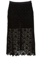 Sacai Star Embroidery Skirt, Women's, Size: 1, Black, Cotton/polyester