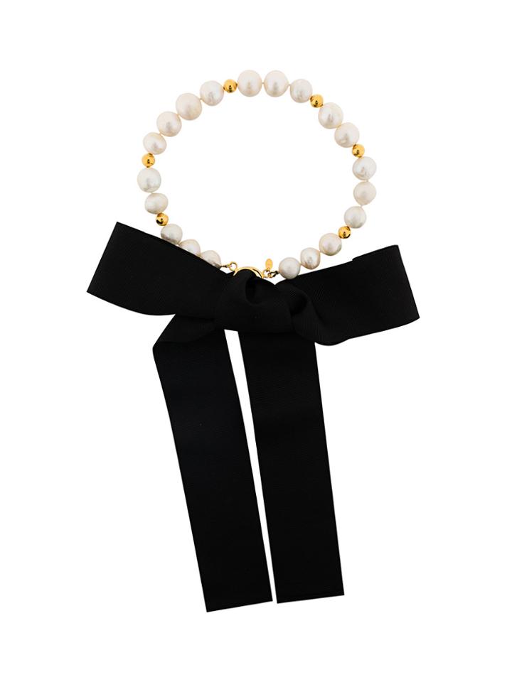 Magda Butrym Pearl And Gold Necklace - White