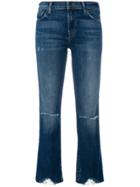 J Brand Cropped Distressed Jeans - Blue