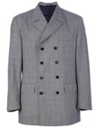 Moschino Vintage Checked Blazer, Men's, Size: 54, Black