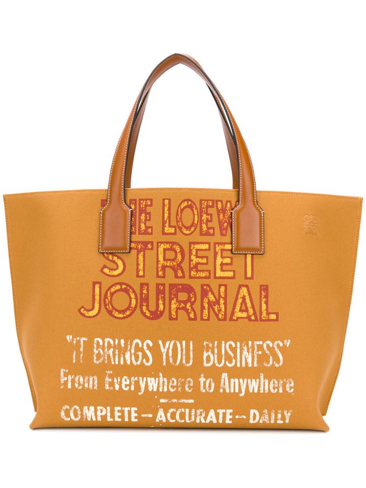 Loewe Loewe Street Journal Tote - Brown