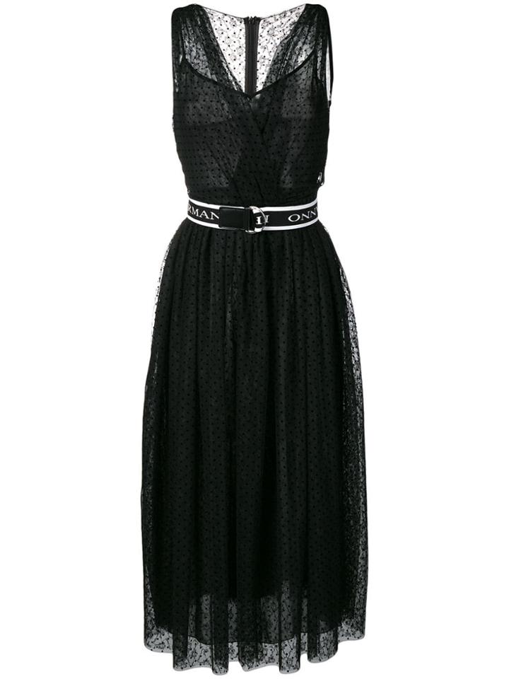 Ermanno Ermanno V-neck Midi Dress - Black