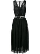 Ermanno Ermanno V-neck Midi Dress - Black