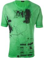 Diesel Black Gold Tastersiu-x-ray T-shirt, Men's, Size: L, Green, Cotton