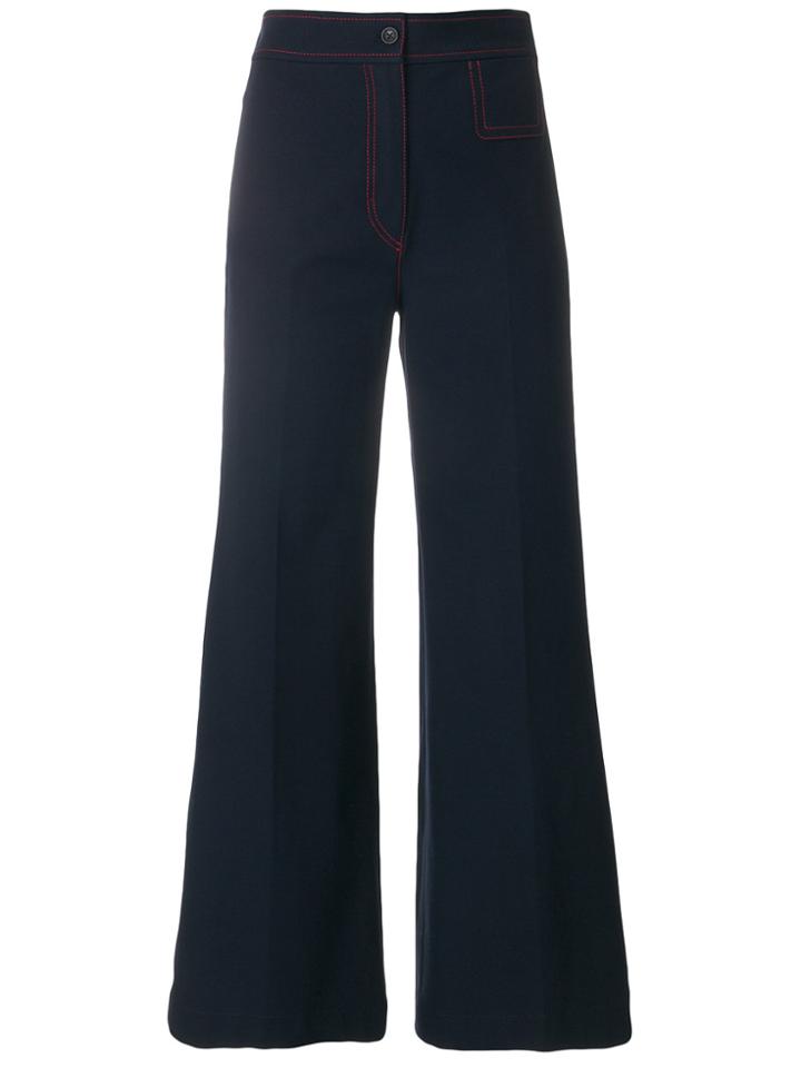 Joseph Stitching Detail Flared Jeans - Blue