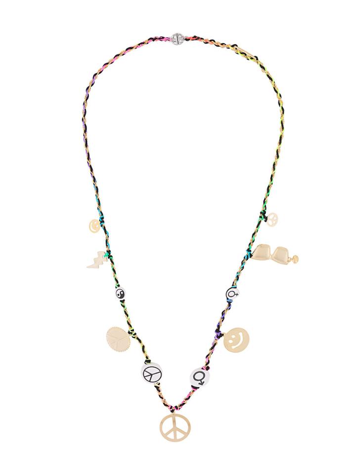 Venessa Arizaga Peace Charm Necklace - Multicolour