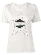 Saint Laurent Logo Print T-shirt, Women's, Size: Xs, Nude/neutrals, Cotton