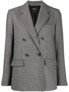 A.p.c. Double-breasted Checked Blazer - Black