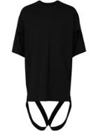 Burberry Cut-out Detail Cotton T-shirt - Black