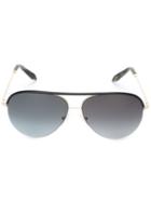 Victoria Beckham - Aviator Frame Sunglasses - Women - Metal (other) - One Size, Black, Metal (other)