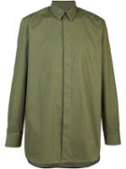 Givenchy Long-length Shirt, Men's, Size: 38, Green, Cotton