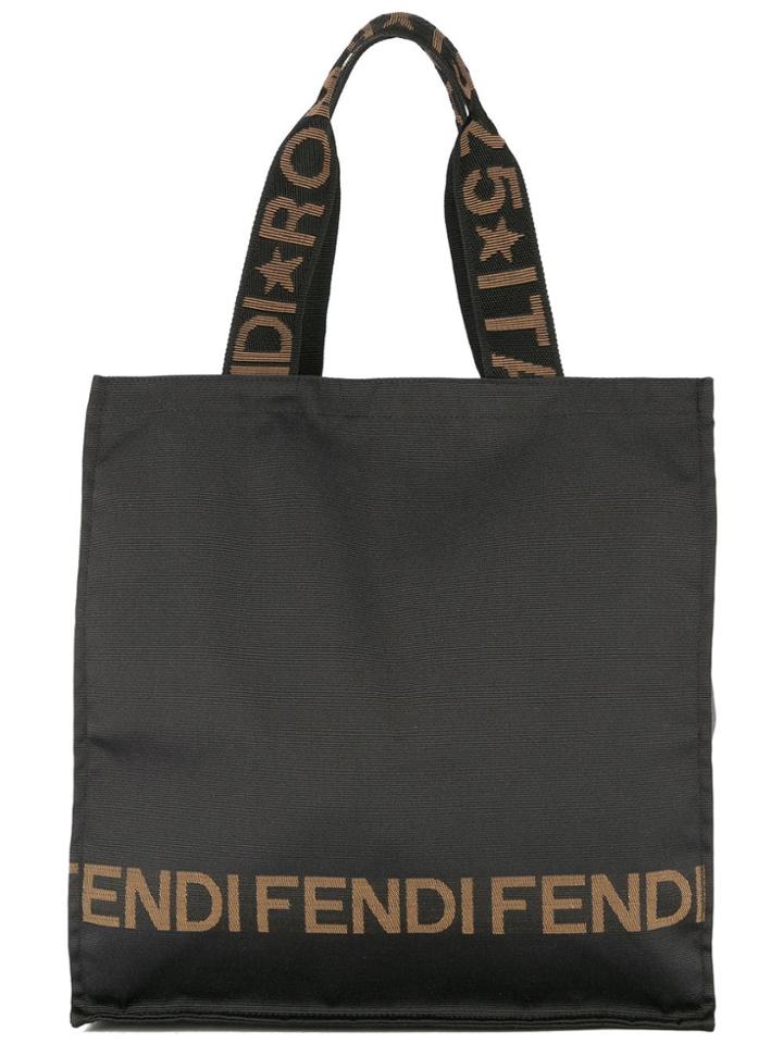 Fendi Vintage Shoulder Tote Bag - Black