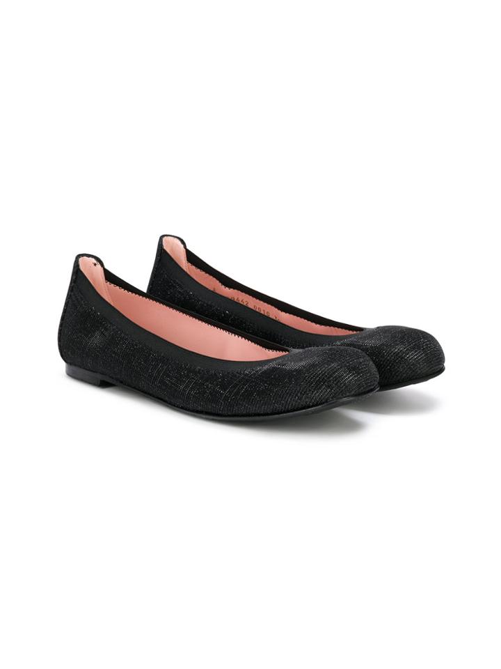 Pretty Ballerinas Kids Glittered Ballerina Shoes - Black