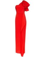 Roland Mouret Belhaven Ruffled Gown - Red