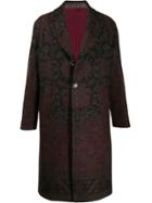 Etro Deconstructed Carpet Print Coat - Red
