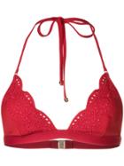Stella Mccartney Scalloped Bikini Top - Red