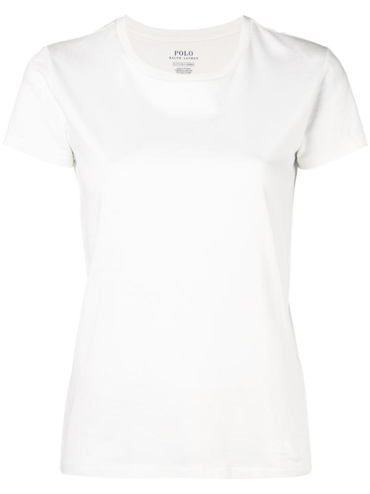 Polo Ralph Lauren Logo Embroidered T-shirt - White