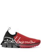 Dolce & Gabbana Sorrento Logo Sneakers - Red