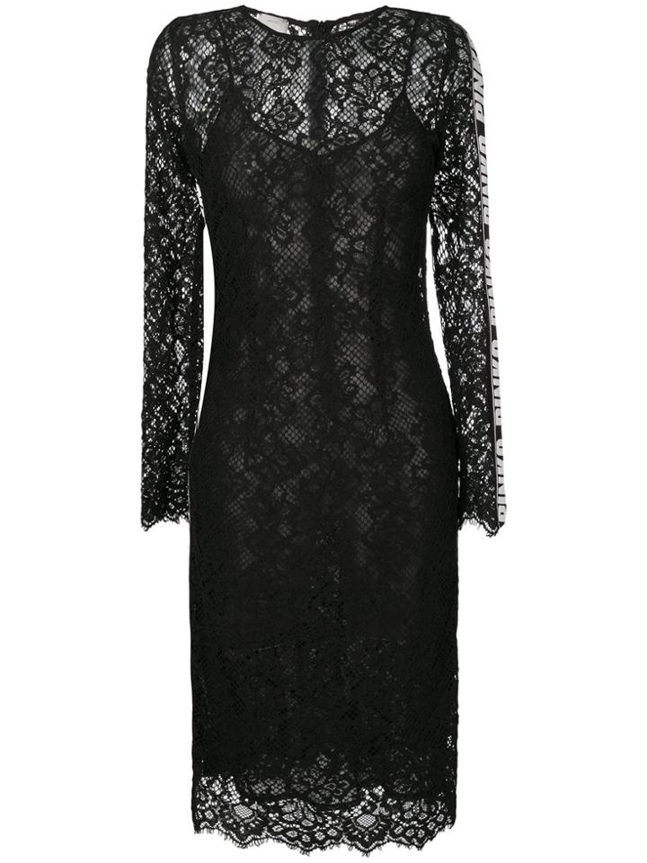 Pinko Lace Midi Dress - Black