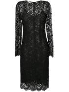 Pinko Lace Midi Dress - Black