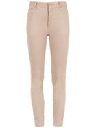 Tufi Duek Leather Skinny Trousers - Neutrals