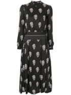 Sueundercover Printed Midi Dress - Black