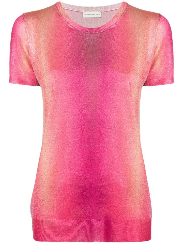 Etro Lurex Effect T-shirt - Pink