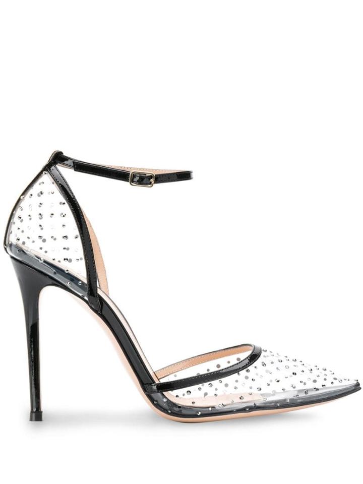 Gianvito Rossi Crystal Embellished Pumps - Black
