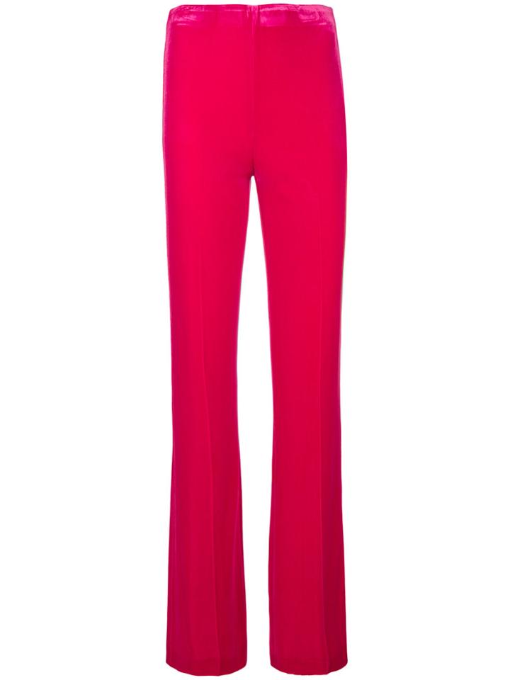 Miu Miu Tailored Velvet Trousers - Pink & Purple