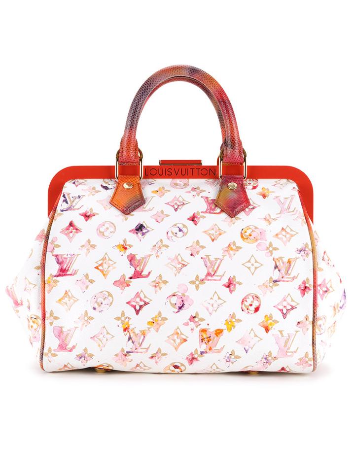 Louis Vuitton Vintage Speedy Watercolour Bag, Women's, White