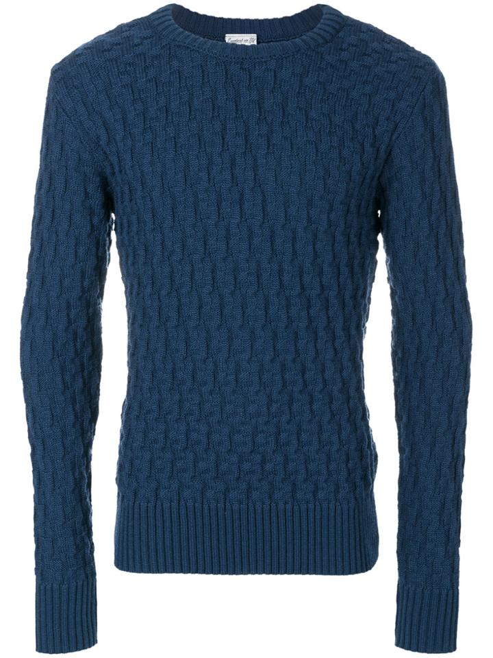 S.n.s. Herning Textured Knit Jumper - Blue