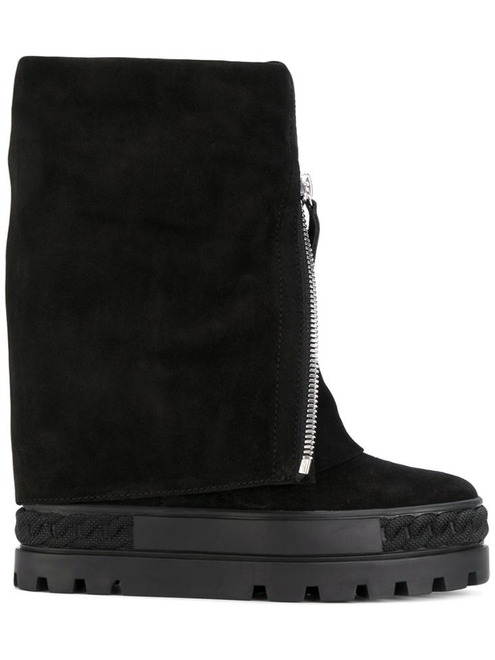 Casadei Zipped Snow Boots - Black