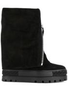 Casadei Zipped Snow Boots - Black